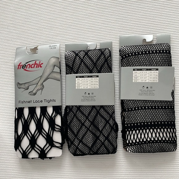 NWT Fishnet lace tights 1x/2x for women 5’2”-6’2” and weight 150-225 - Picture 2 of 4